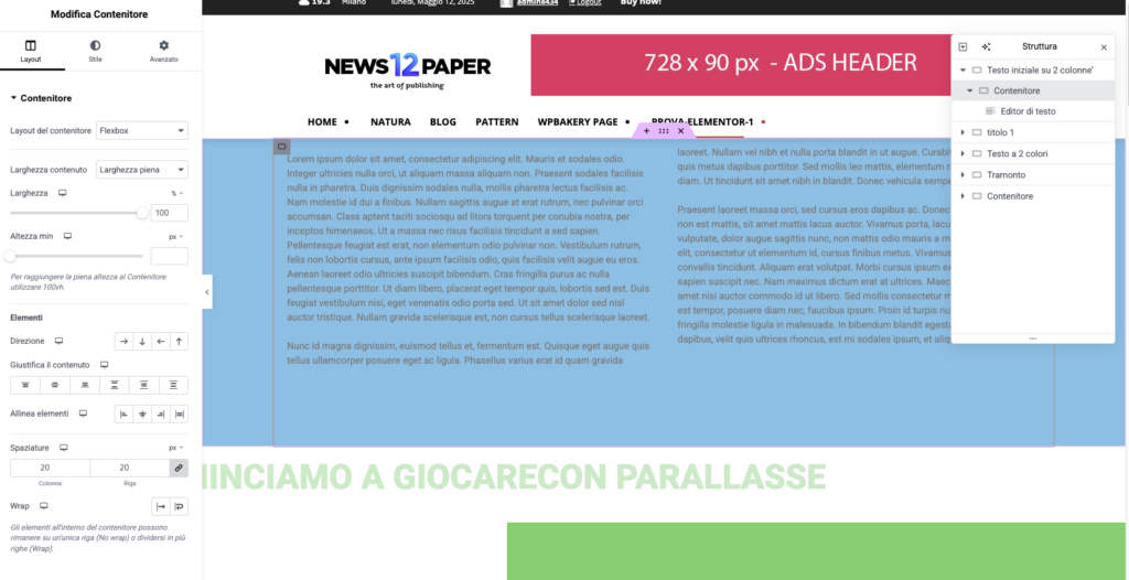 Elementor – Page Builder per WordPress
